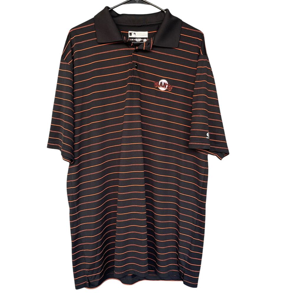 Genuine Merchandise Mens SF Giants Polo‎ Shirt Striped Large Baseball MLB